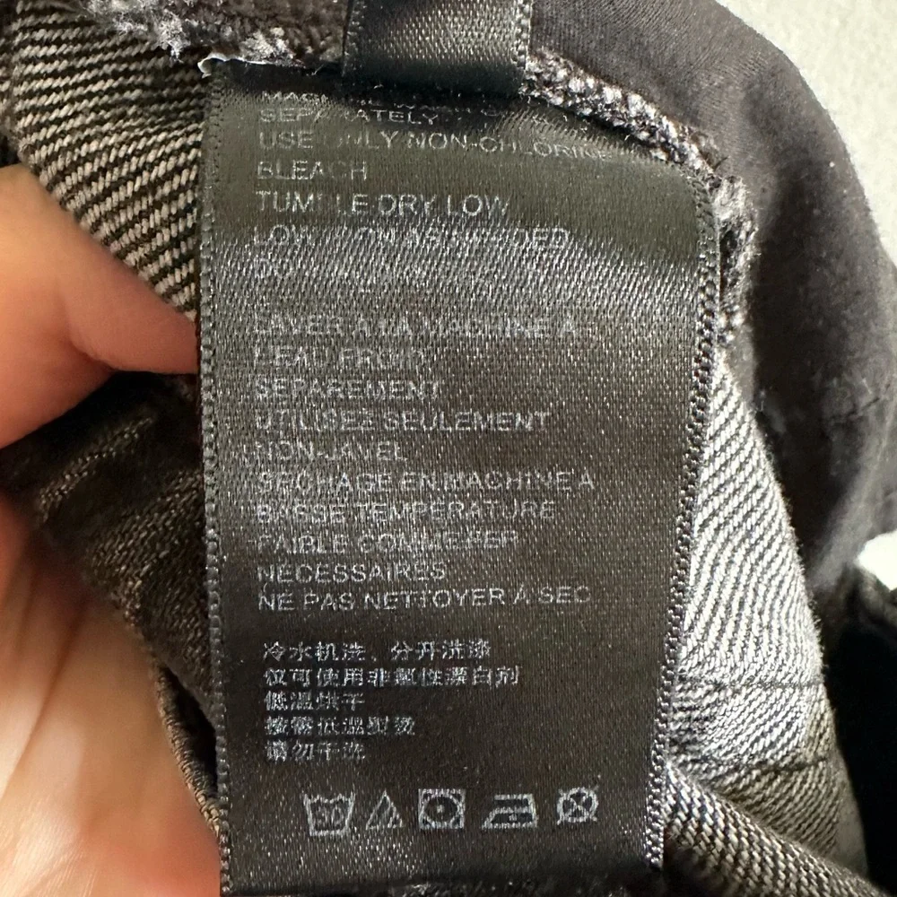 Urban Outfitters BDG Washed Black Denim Tati High Waisted Slit Flare Jean - Picture 13 of 13